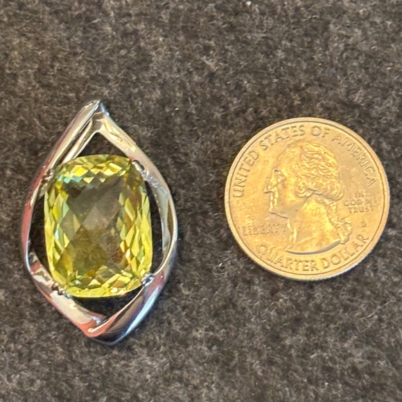 Stunning citrine and silver pendant - Picture 4 of 10